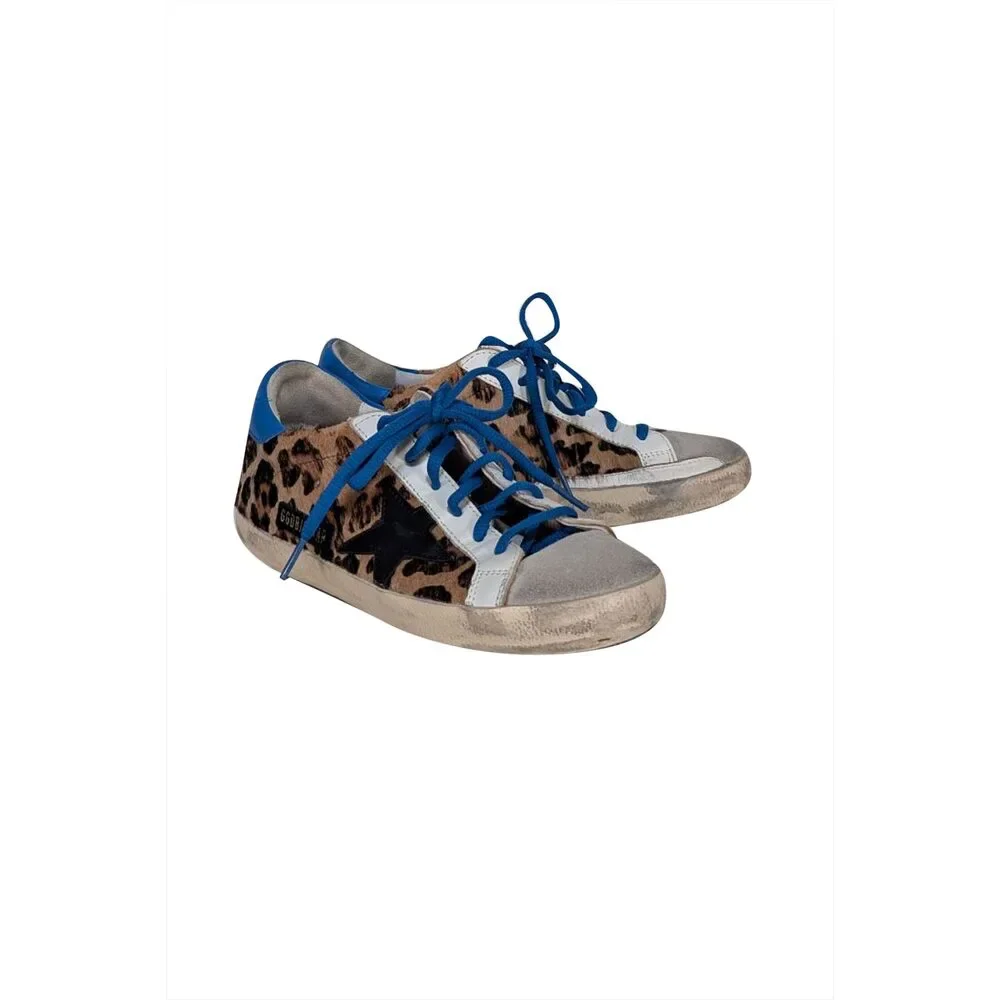 Golden Goose - Leopard Print Superstar Sneakers Sz 7